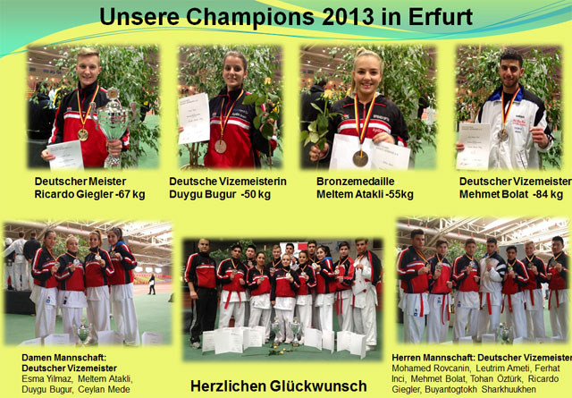 Unsere Champions 2013 in Erfurt 